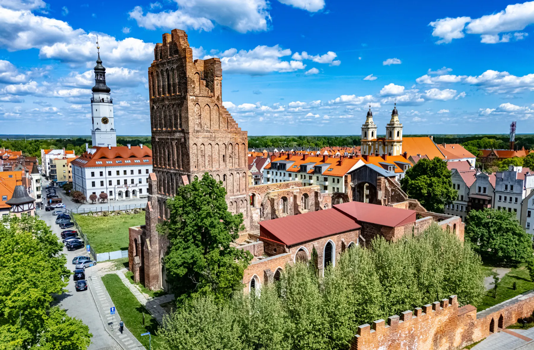 Panorama Głogowa widziana znad Odry
