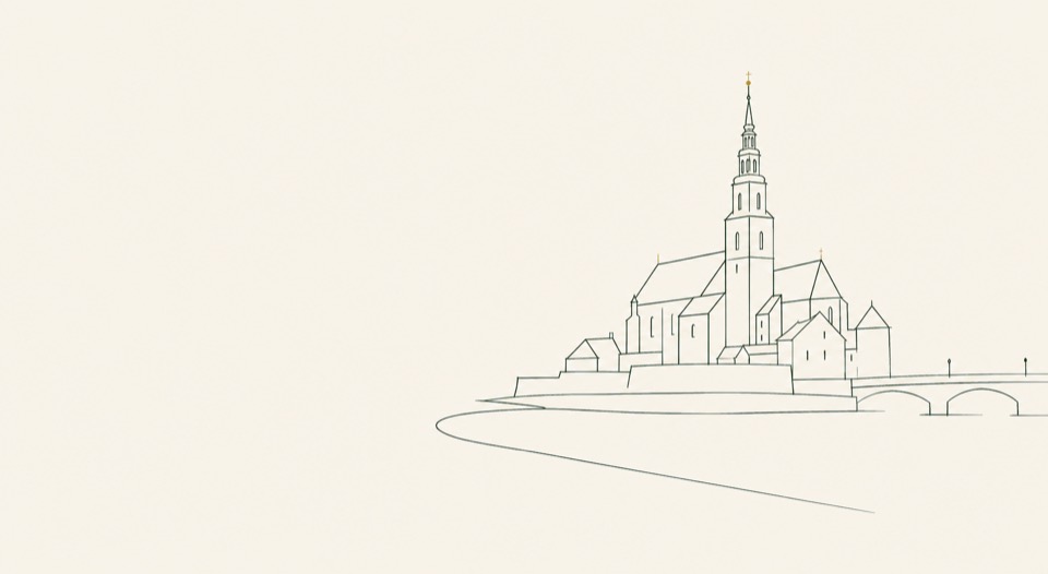Szkic osiedla Ostrów Tumski w Głogowie